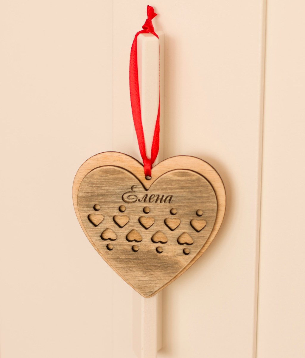 Персонализирана Коледна играчка сърце / Personalized Christmas toy&nbsp;heart