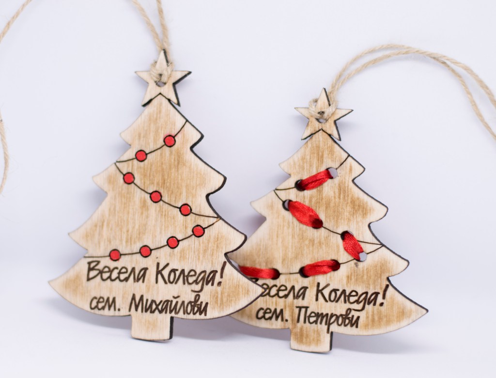 Коледна играчка елха с цвят / Toy Christmas tree with&nbsp;color