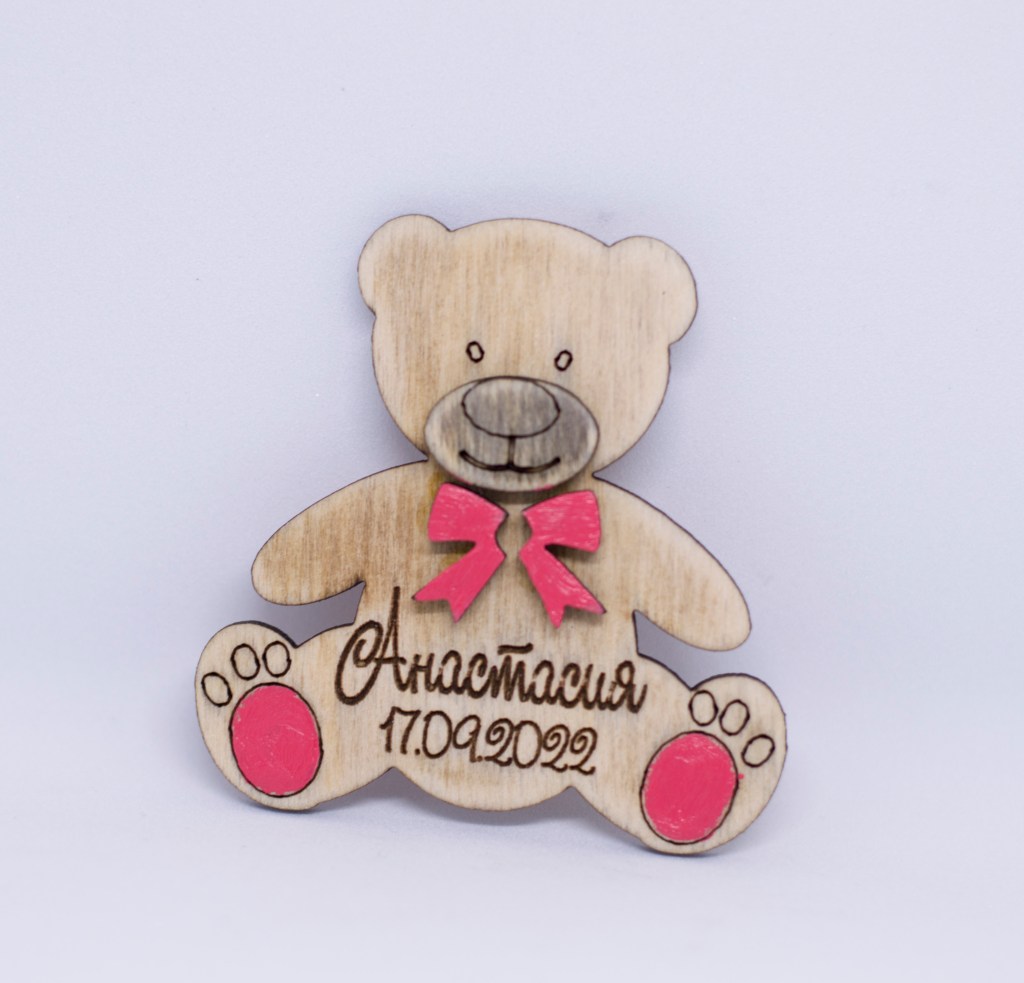 Дървено подаръче мече / Wooden gift&nbsp;bear