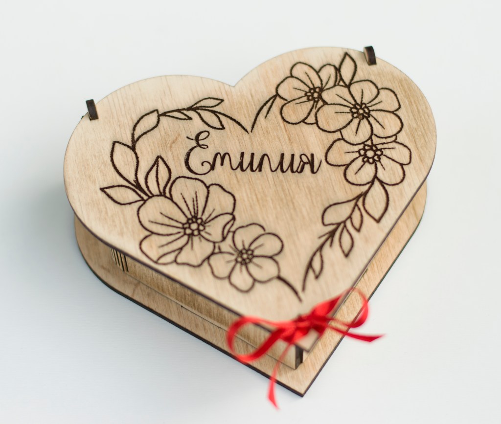 Персонализирана кутийка сърце за паричен подарък / Personalized heart&nbsp;box