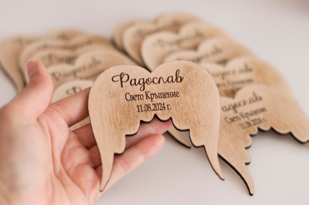 Дървено подаръче Ангелски крила / Wooden gift Angel&nbsp;wings